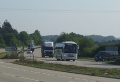 DSCF9189 Coach lettered for David Urquhart Travel on A11 in Suffolk - 11 Aug 2017