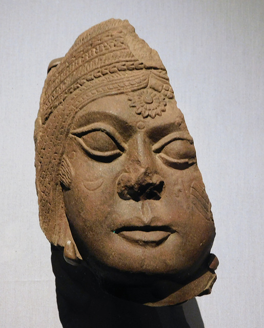 Fragment from a Railing Pillar with the Face of a Yakshi in the Metropolitan Museum of Art, October 2023