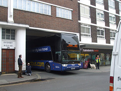 DSCF6260 Stagecoach Western SV62 BFF leaving the Victoria Coach Station arrivals terminal (Sammy's) - 11 Mar 2017