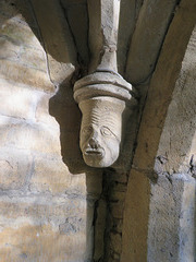church enstone, oxon  (36) c14 vaulting corbel in porch