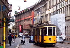 IT - Mailand - Tram in der Nähe der Scala