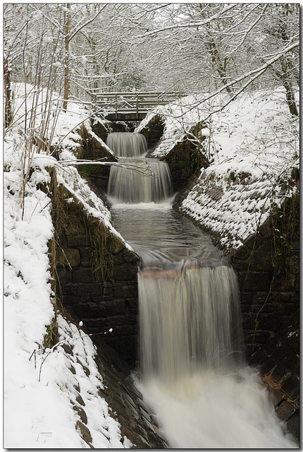 A Winter flight of waterfalls