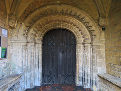 church enstone, oxon  (35) late c12 doorway, c14 porch