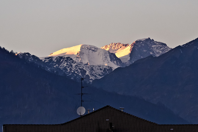 Sunset on the Monte Rosa