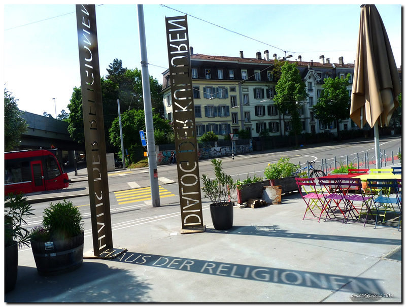 In front of the House of Religions