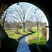 DE - Weilerswist - The Swist flowing underneath a railroad bridge