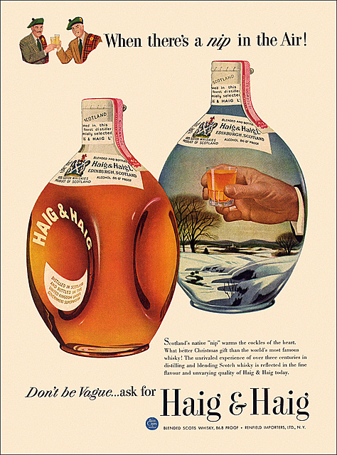 Haig & Haig Whiskey Ad, c1955