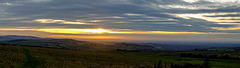 The setting sun from Cown Edge