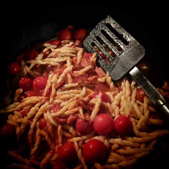 pasta supper made by the Mister