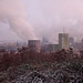 Blick vom Alsumer Berg auf die Werksanlagen von ThyssenKrupp Steel (Duisburg-Bruckhausen) / 17.12.2022