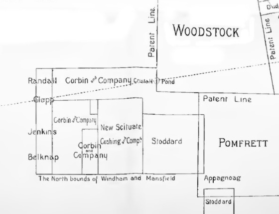 Detail from the 1713 Chandler and Thaxter Survey map