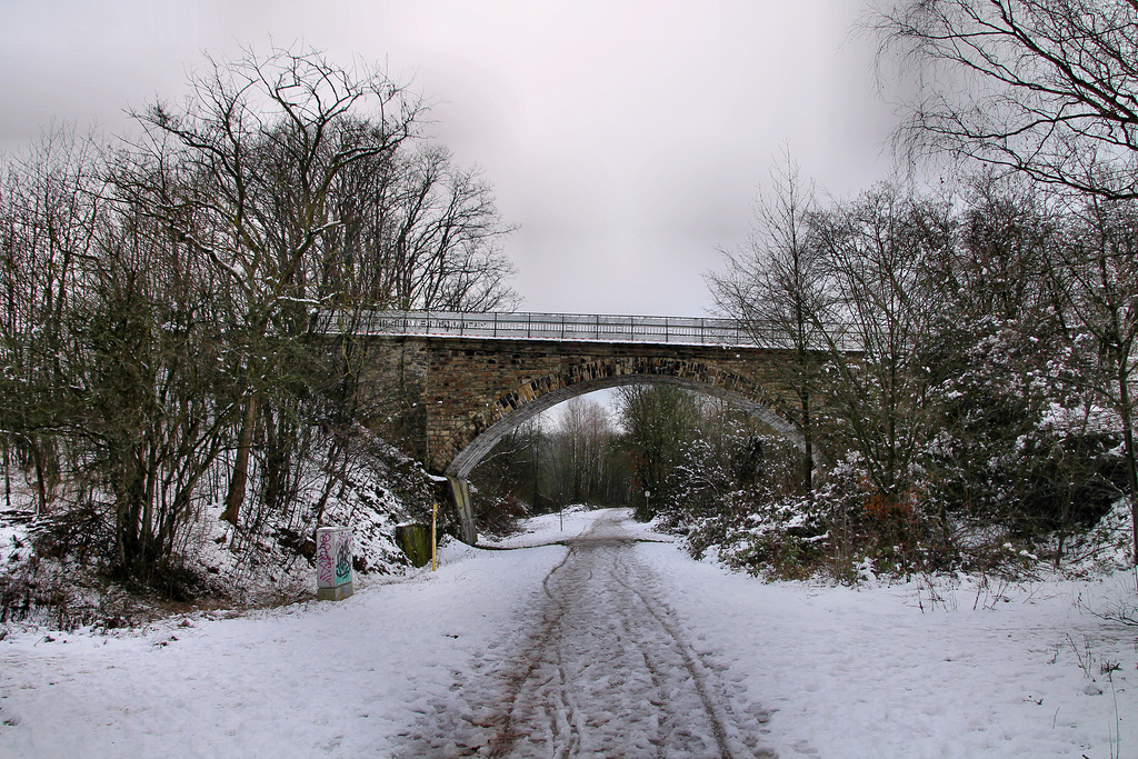 Bahnstrecke Wuppertal-Wichlinghausen–Hattingen, ehem. Bahnhofsgelände Bredenscheid (Hattingen) / 24.01.2021