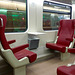 First-class interior of a Dutch train