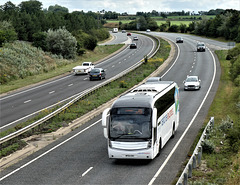 Ambassador Travel (National Express contractor) 210 (BF63 ZSK) on the A11 at Red Lodge - 14 Jul 2019 (P1030133)