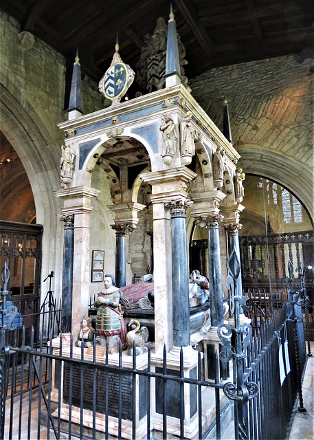 burford church, oxon (55) c17 tomb of lord justice tanfield +1625, attrib. to gerard christmas 1628