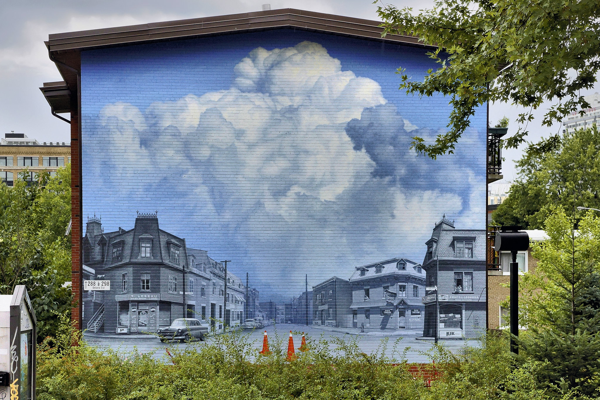 Urban Renewal – Sanguinet Street at Émery, Montréal, Québec
