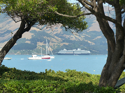 Oosterdam at Akaroa (2) - 28 February 2015