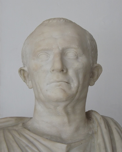 Detail of a Togate Roman in the Naples Archaeological Museum, July 2012