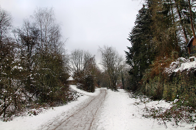 Die Glückauf-Trasse am ehemaligen Bahnhof Bredenscheid (Hattingen) / 24.01.2021