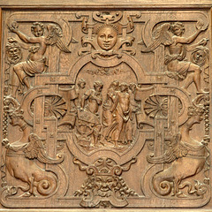 Sculpture de la porte de l'église St-Maclou de Rouen