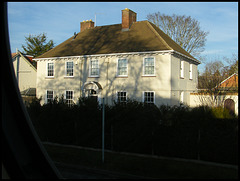 house in the winter sunlight