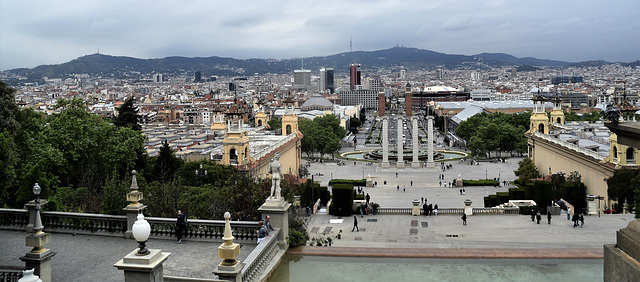 Blick von Museu Nacional d'Art de Catalunya