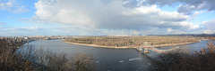 Україна, Київ, Панорама Дніпра та Лівоберіжжя з правого берега // Ukraine, Kyiv, Panorama of Dniper