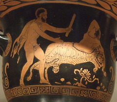 Detail of a South Italian Terracotta Bell Krater in the Metropolitan Museum of Art, January 2012