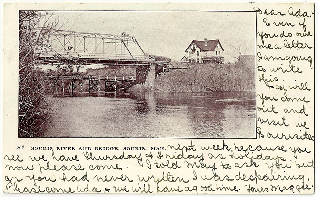 MN1064 SOURIS - RIVER AND BRIDGE