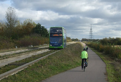 DSCF0231 Stagecoach East 15218 (YN15 KHO) on the Cambridgeshire Guided Busway - 5 Nov 2017