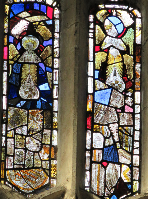 burford church, oxon (123) angels and fragments of c15 glass
