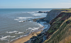 The Yorkshire coast looking south from Whitby Abbey