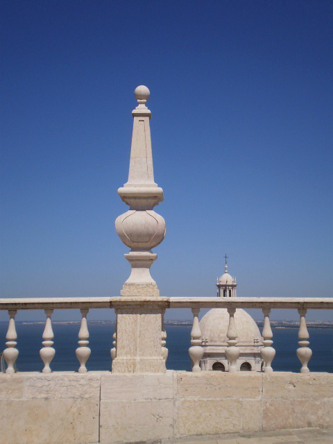 View to National Pantheon's dome and Tagus River.