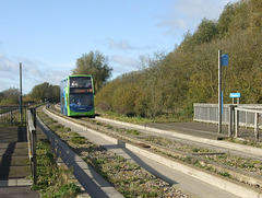 DSCF0226 Stagecoach East 15200 (YN64 ANP) on the Cambridgeshire Guided Busway - 5 Nov 2017