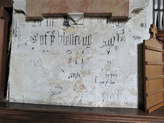 keevil church,  wilts c16 blackletter inscription