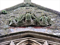 marldon church, devon , c16 angels over the east window