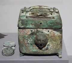 Greek Money Box and Votive Coins as Offerings in the Boston Museum of Fine Arts, January 2018