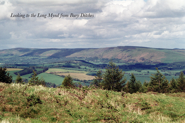 Looking to the Long Mynd from Bury Ditches (Scan from 2002)