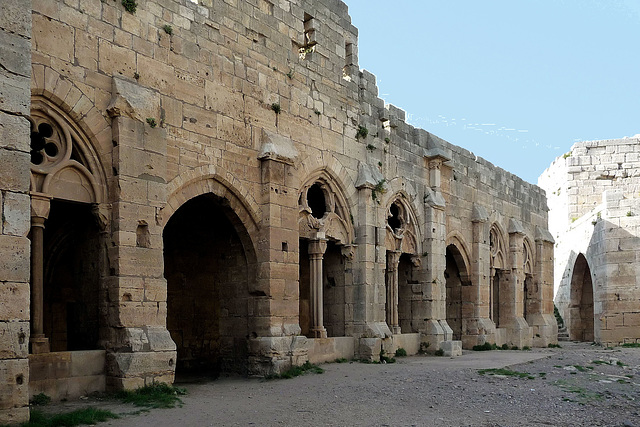 Syrien: Der große Rittersaal auf der Burg "Krak des Chevalliers"