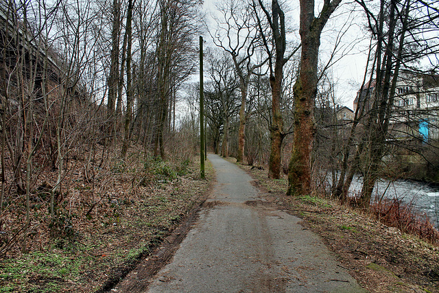 Weg zwischen Ennepe und Bahnstrecke (Hagen-Haspe) / 26.02.2017