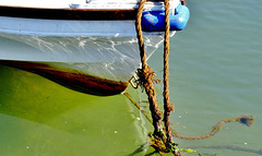 Boat, Rope, Water and Light