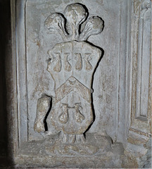 marldon church, devon , detail of late c15 screen with minature tombs to otho gilbert +1492 and wife (1)