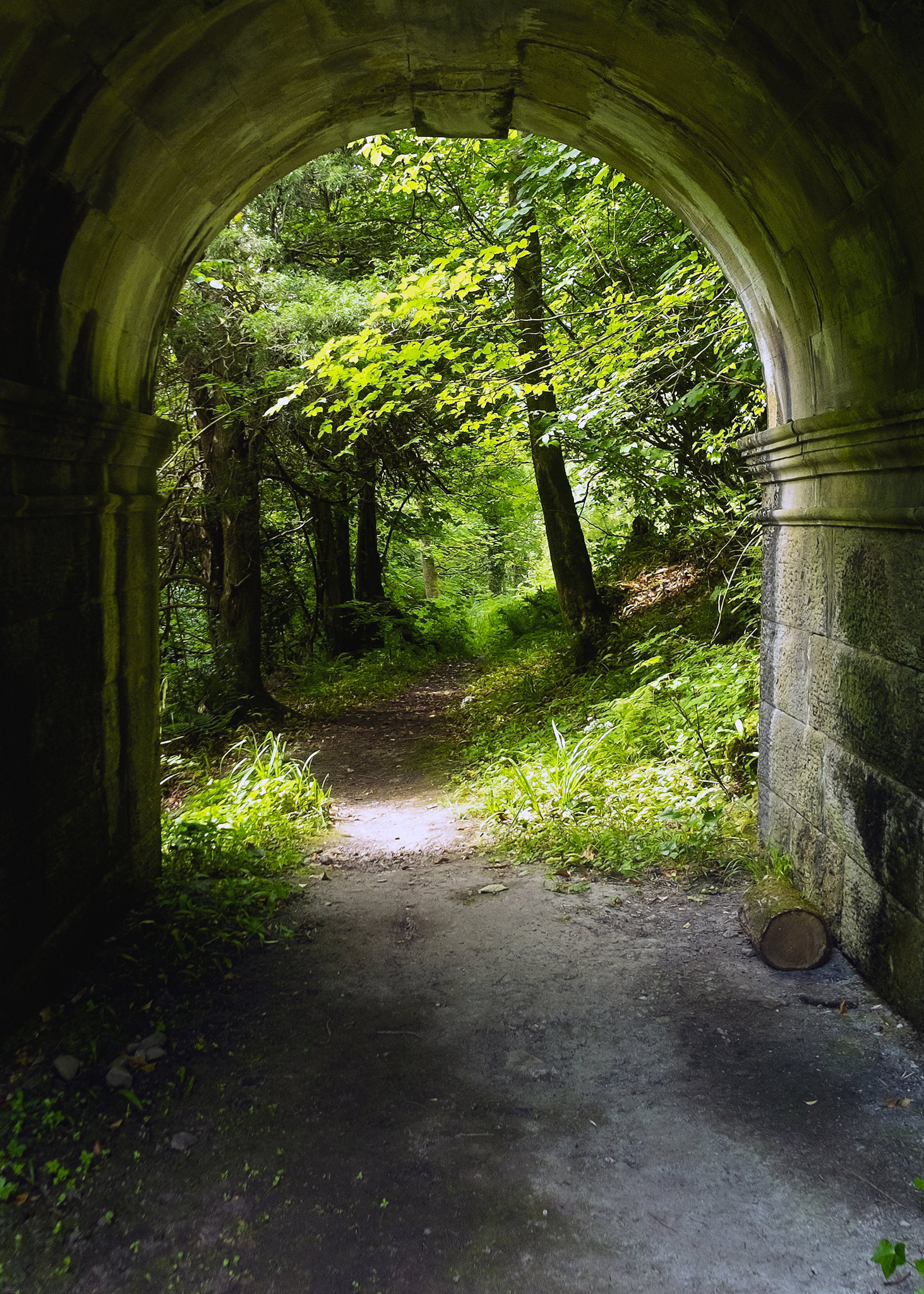 Passage under West End of Bridge looking South