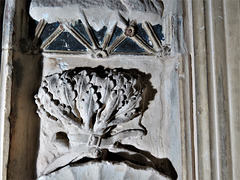 marldon church, devon , detail of late c15 screen with minature tombs to otho gilbert +1492 and wife (3)