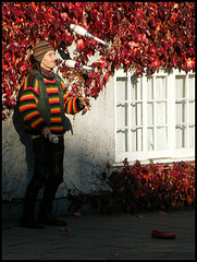 juggler in autumn