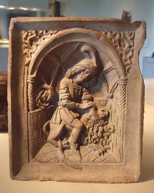 Oven Tile with Samson and the Lion in the Cloisters, June 2011