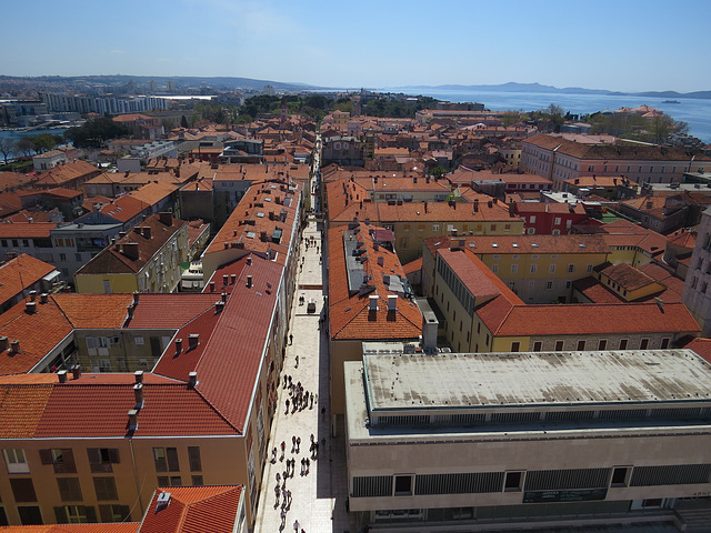 En haut du campanile de la cathédrale :  vers le sud.