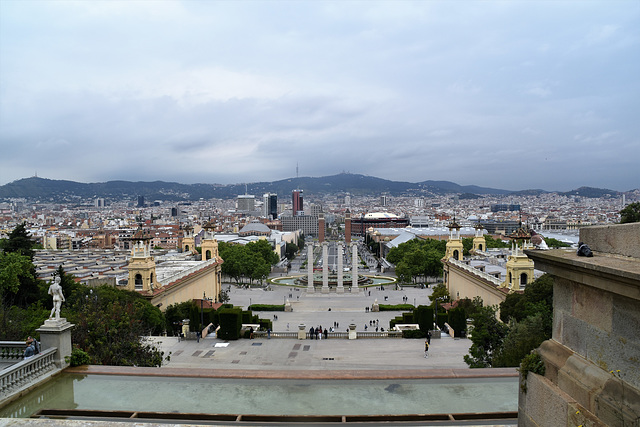 Blick von Museu Nacional d'Art de Catalunya