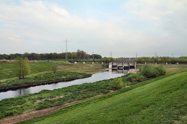 Emscher bei den Hochwasserrückhaltebecken (Castrop-Rauxel-Ickern) / 23.04.2022