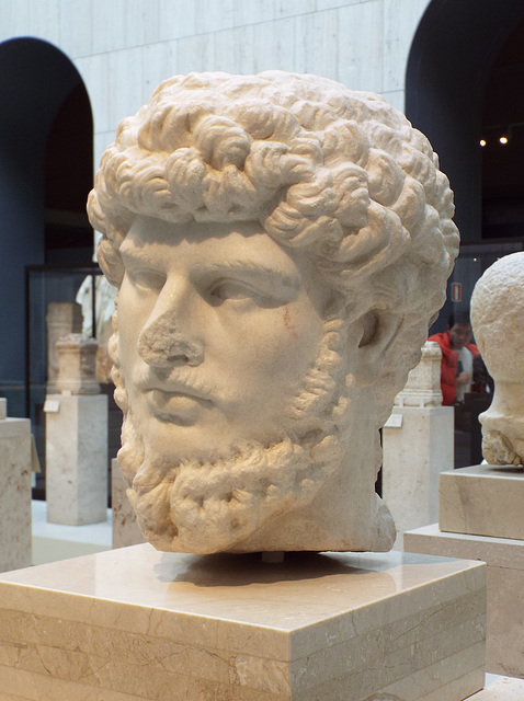 Head of Lucius Verus in the Archaeological Museum of Madrid, October 2022